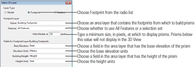 Add 3D Layer dialog box