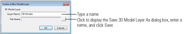 Create a New Model Layer dialog box