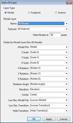 Add a 3D Layer dialog box