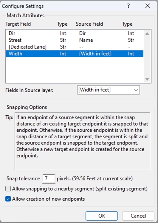 Configure Settings dialog Dbox