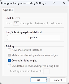 Configure Geographic Editing Settings Dbox
