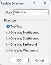 Update Direction dialog box