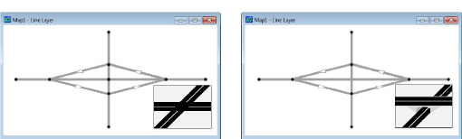 Line Layer window with editing