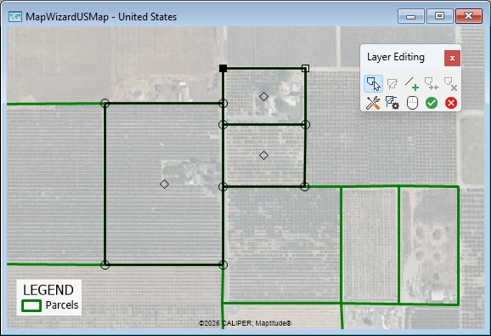 Area editing with boundary points