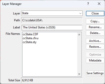 Geographic File dialog box