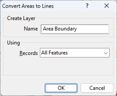 Convert Areas to Lines dialog box