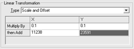 Scale and Offset linear transformation