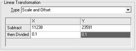 Scale and Offset dialog box