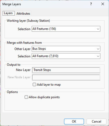 Merge Layers dialog box