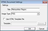 HTML Document Settings dialog box