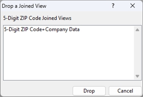 Drop a Joined View dialog box