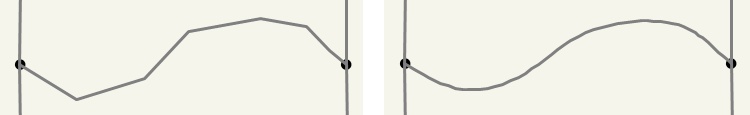 Line simplification and smoothing example