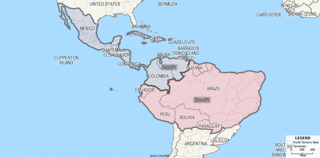 How Can I Create Worldwide Territories? Map of South America Territories.