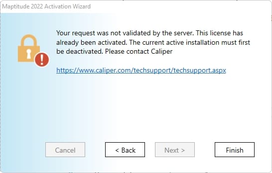 Transferring/Moving your License to a new Computer/Server. Activation Error Message.