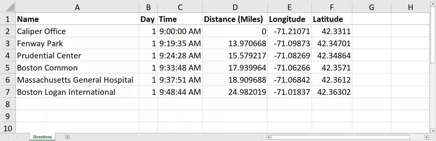 How Can I Create Reports With Mapping Software? Excel Routing Report.