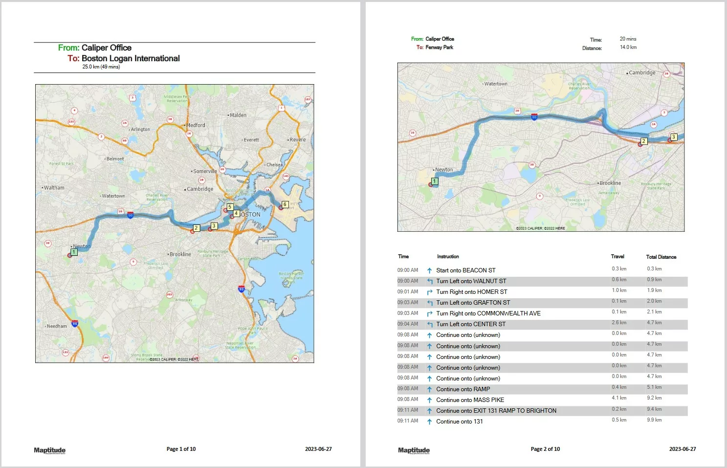 How Can I Create Reports With Mapping Software? PDF Routing Report.