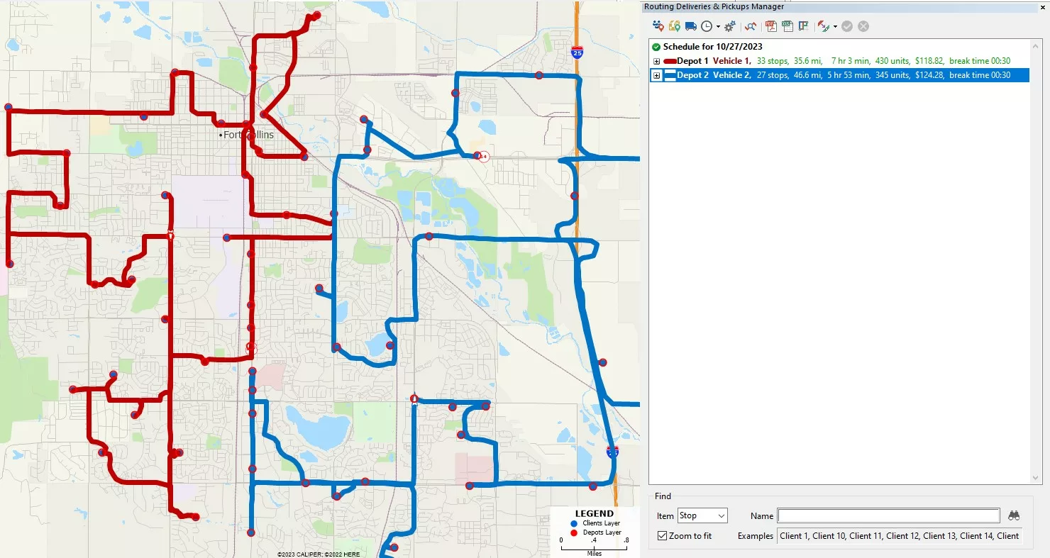 How Do I Plan Delivery Routes Using Google Maps? Map of Routes.