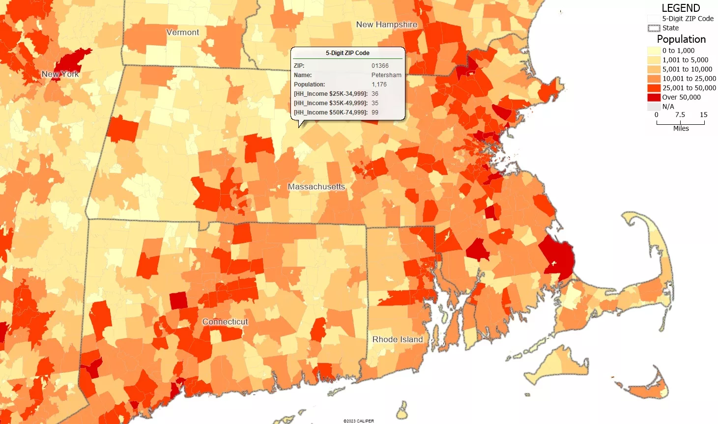 How Do You Map a Franchise Territory? Hover Fields Map.