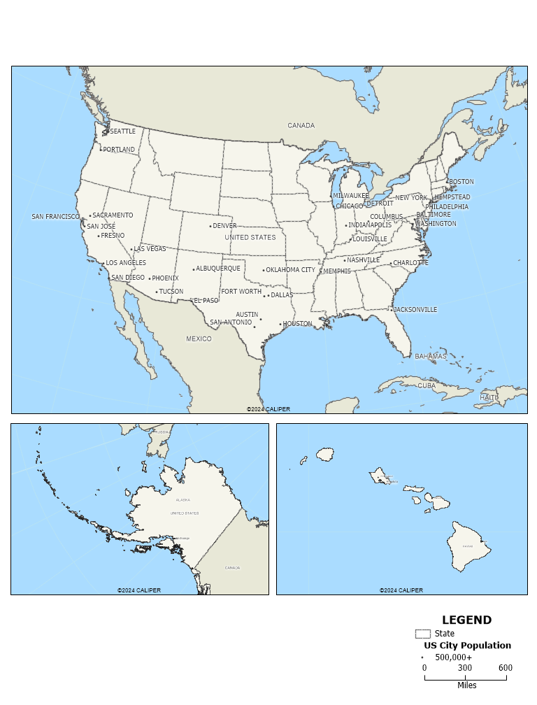 How Do I Move Alaska and Hawaii on a Map? Layout Report of the USA.