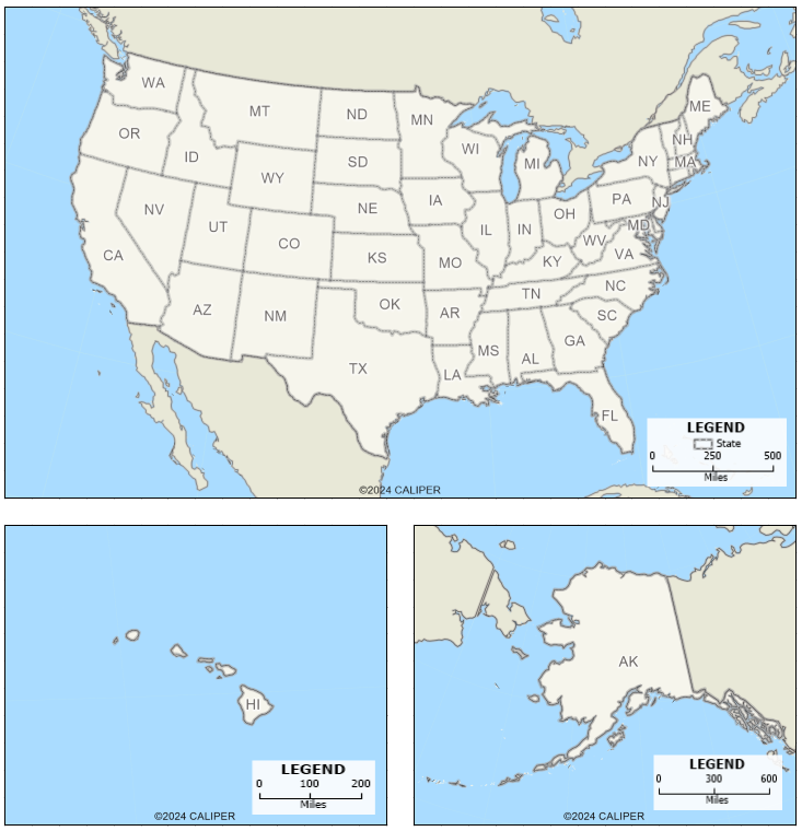 How Do I Move Alaska and Hawaii on a Map? Layout Report of the USA.