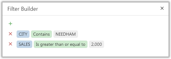 Maptitude Online filter builder
