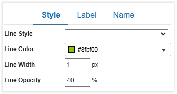 Maptitude Online line layer style options