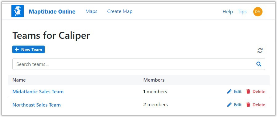 Create and Manage teams settings