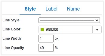 Maptitude Online line layer style options