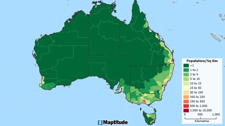 Mapping software for Australia