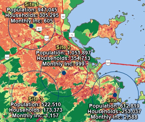 Brazil map software location analysis