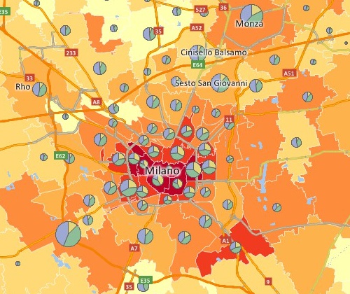 Create thematic maps with Maptitude Italy map software