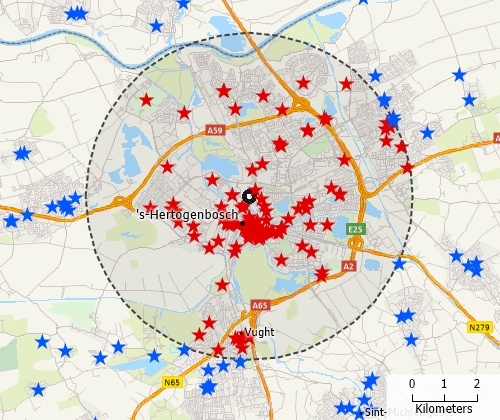 Map customers with Maptitude Netherlands mapping software