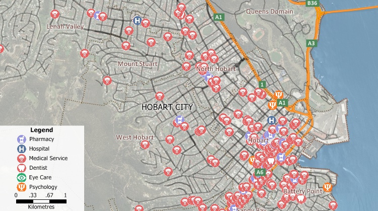 Health mapping software