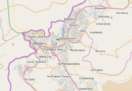 Maseru, Lesotho map