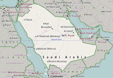 Saudi Arabia Map