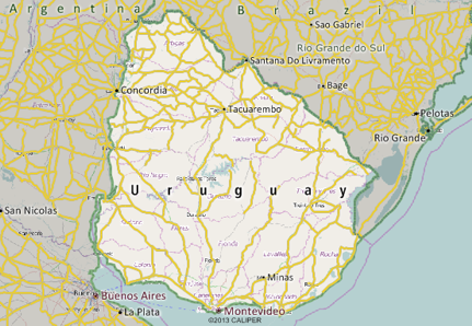 Uruguay Map