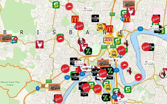 Maptitude Australia franchise location mapping software