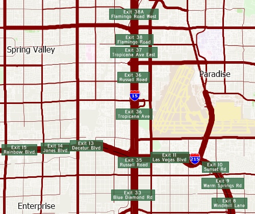 Maptitude free mapping data highway traffic and exits map