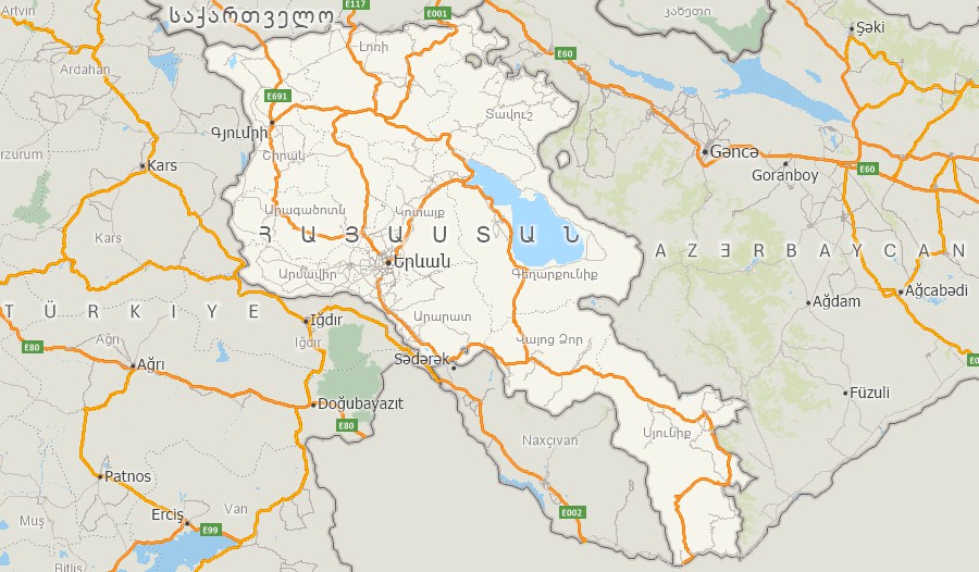 Maptitude Armenia mapping software map