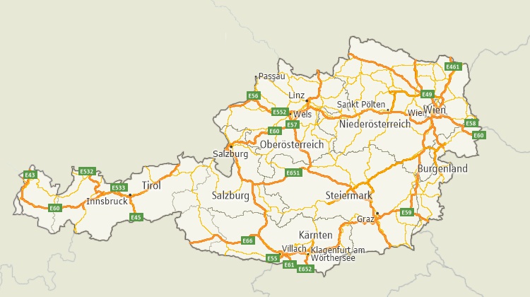 Mapping software for Austria