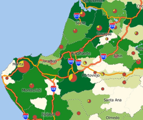 Create thematic maps with Maptitude Ecuador map software