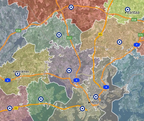 Finland territory map