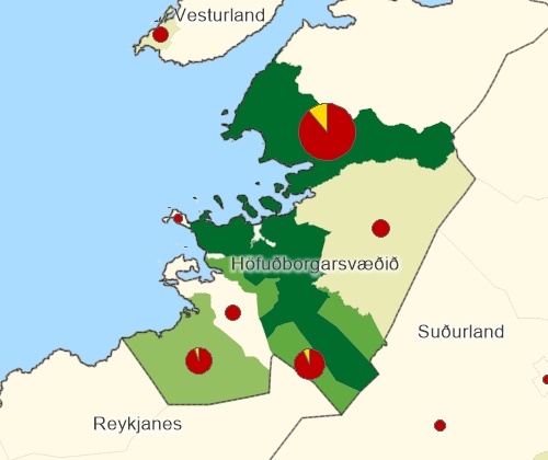 Create thematic maps with Maptitude Iceland map software