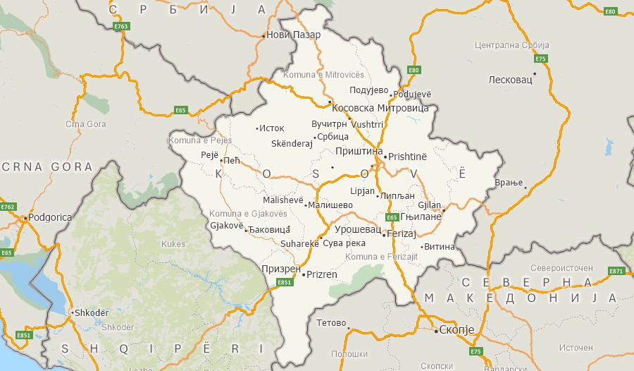 Maptitude Kosovo mapping software map