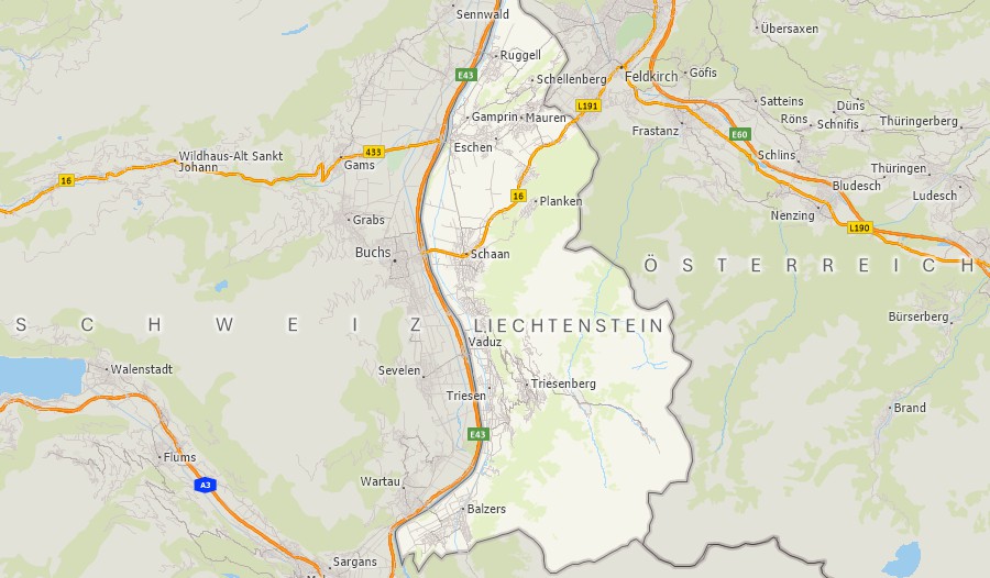 Maptitude Liechtenstein mapping software map