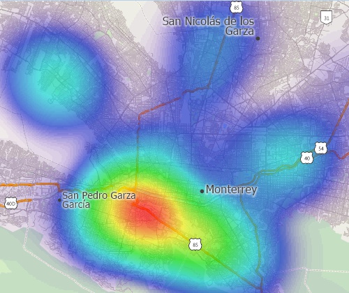 Visualice patrones de distribución geográfica