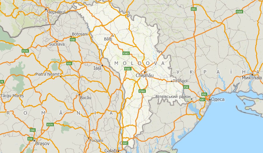 Maptitude Moldova mapping software map