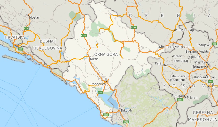 Maptitude Montenegro mapping software map