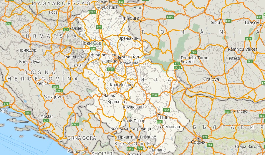 Maptitude Serbia mapping software map