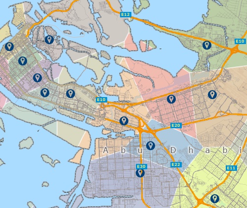 United Arab Emirates territory map